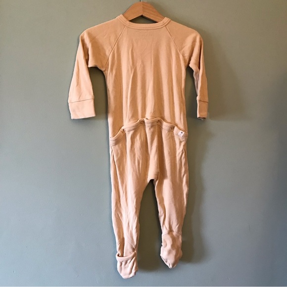 Goumikids Zipper Jumpsuit Pajamas, 18-24 months, Sand - Picture 2 of 8